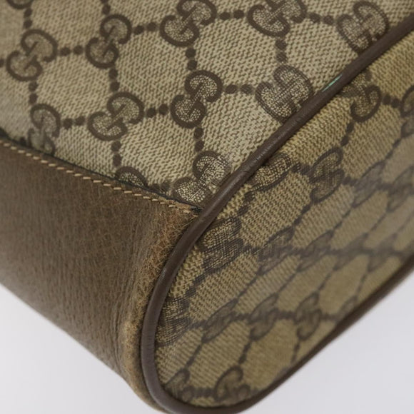 GUCCI GG Supreme Web Sherry Line Bag PVC Beige Gold 41 02 034 Auth SW837