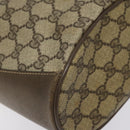 GUCCI GG Supreme Web Sherry Line Bag PVC Beige Gold 41 02 034 Auth SW837-16