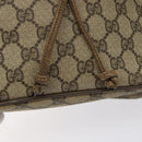 GUCCI GG Supreme Web Sherry Line Bag PVC Beige Gold 41 02 034 Auth SW837-10