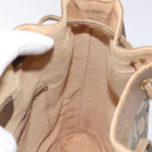 GUCCI GG Supreme Web Sherry Line Bag PVC Beige Gold 41 02 034 Auth SW837