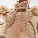 GUCCI GG Supreme Web Sherry Line Bag PVC Beige Gold 41 02 034 Auth SW837-20