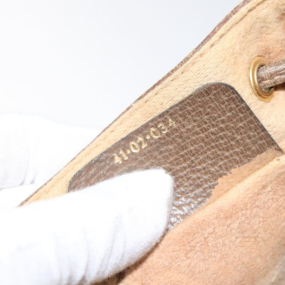 GUCCI GG Supreme Web Sherry Line Bag PVC Beige Gold 41 02 034 Auth SW837