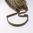 GUCCI GG Supreme Web Sherry Line Bag PVC Beige Gold 41 02 034 Auth SW837-7