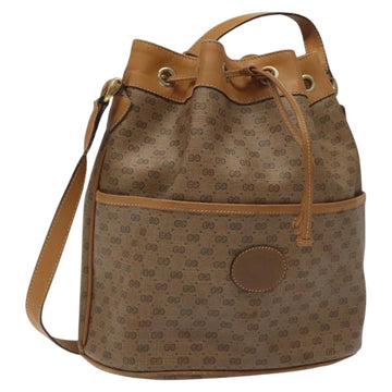 GUCCI Micro GG Supreme Shoulder Bag PVC Beige Gold 001 904 0791 Auth SW841