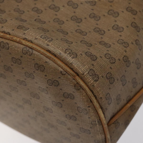 GUCCI Micro GG Supreme Shoulder Bag PVC Beige Gold 001 904 0791 Auth SW841