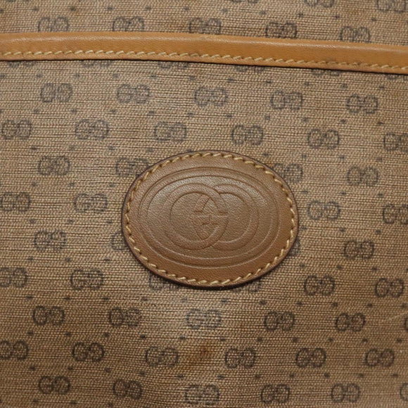 GUCCI Micro GG Supreme Shoulder Bag PVC Beige Gold 001 904 0791 Auth SW841