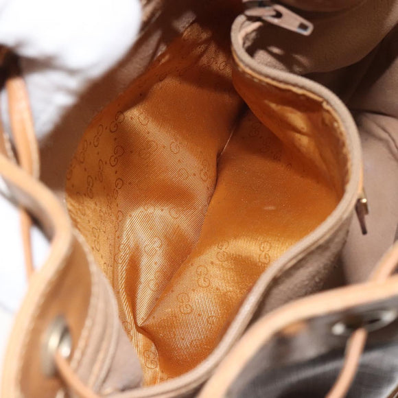 GUCCI Micro GG Supreme Shoulder Bag PVC Beige Gold 001 904 0791 Auth SW841