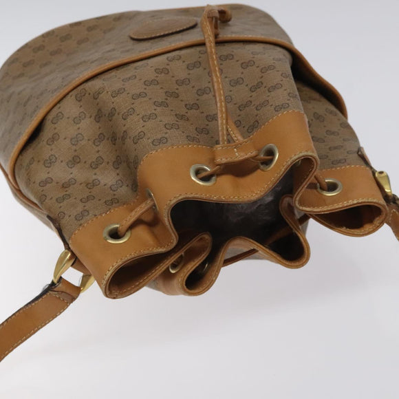 GUCCI Micro GG Supreme Shoulder Bag PVC Beige Gold 001 904 0791 Auth SW841