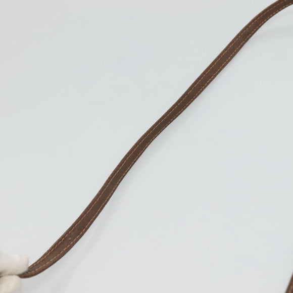 GUCCI GG Supreme Shoulder Bag PVC Beige Gold Auth SW844