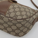 GUCCI GG Supreme Web Sherry Line Bag PVC Beige Gold 001 754 6177 Auth SW845-8