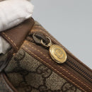 GUCCI GG Supreme Web Sherry Line Bag PVC Beige Gold 001 754 6177 Auth SW845-9