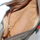 GUCCI GG Supreme Web Sherry Line Bag PVC Beige Gold 001 754 6177 Auth SW845-10