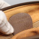 GUCCI GG Supreme Web Sherry Line Bag PVC Beige Gold 001 754 6177 Auth SW845-12