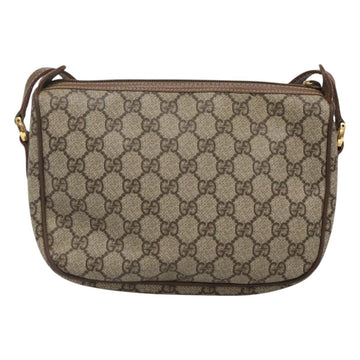 GUCCI GG Supreme Web Sherry Line Bag PVC Beige Gold 001 754 6177 Auth SW845 - 0