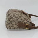 GUCCI GG Supreme Web Sherry Line Bag PVC Beige Gold 001 754 6177 Auth SW845-3