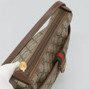 GUCCI GG Supreme Web Sherry Line Bag PVC Beige Gold 001 754 6177 Auth SW845-6