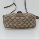 GUCCI GG Supreme Web Sherry Line Bag PVC Beige Gold 001 754 6177 Auth SW845-5