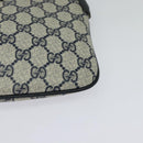 GUCCI GG Supreme Sherry Line Shoulder Bag PVC Navy Gold 904 02 047 Auth SW846-14