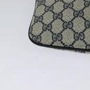 GUCCI GG Supreme Sherry Line Shoulder Bag PVC Navy Gold 904 02 047 Auth SW846-15