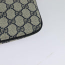 GUCCI GG Supreme Sherry Line Shoulder Bag PVC Navy Gold 904 02 047 Auth SW846-16