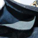 GUCCI GG Supreme Sherry Line Shoulder Bag PVC Navy Gold 904 02 047 Auth SW846-11