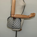 GUCCI GG Supreme Sherry Line Shoulder Bag PVC Navy Gold 904 02 047 Auth SW846-21