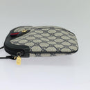 GUCCI GG Supreme Sherry Line Shoulder Bag PVC Navy Gold 904 02 047 Auth SW846-3