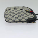 GUCCI GG Supreme Sherry Line Shoulder Bag PVC Navy Gold 904 02 047 Auth SW846-4