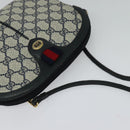 GUCCI GG Supreme Sherry Line Shoulder Bag PVC Navy Gold 904 02 047 Auth SW846-6