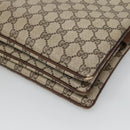 GUCCI GG Supreme Web Sherry Line Shoulder Bag PVC Beige Gold Auth SW849-12