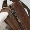 GUCCI GG Supreme Web Sherry Line Shoulder Bag PVC Beige Gold Auth SW849-14