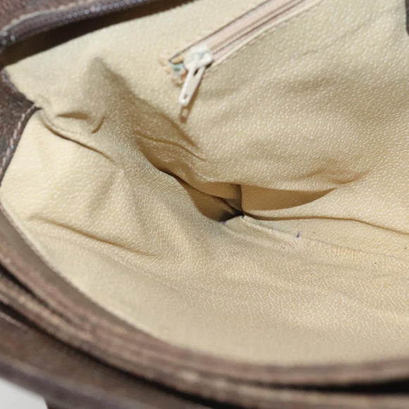 GUCCI GG Supreme Web Sherry Line Shoulder Bag PVC Beige Gold Auth SW849