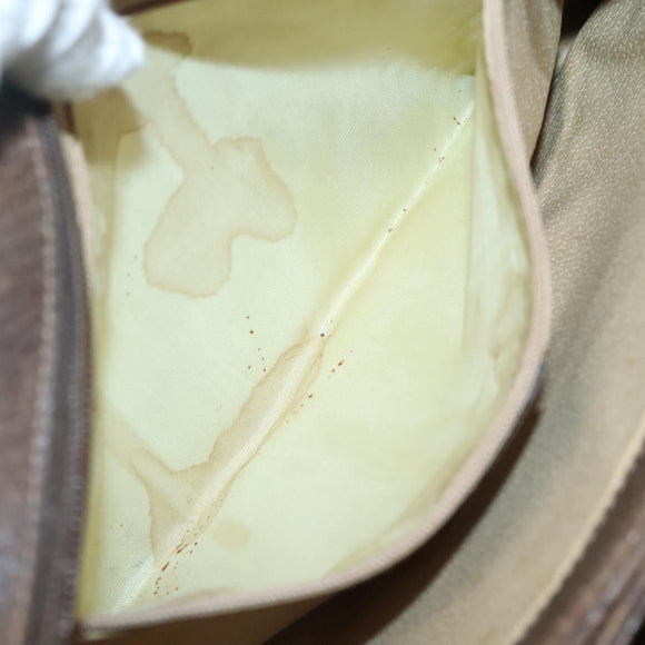 GUCCI GG Supreme Web Sherry Line Shoulder Bag PVC Beige Gold Auth SW849