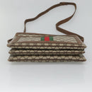 GUCCI GG Supreme Web Sherry Line Shoulder Bag PVC Beige Gold Auth SW849-9