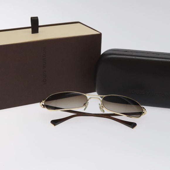 LOUIS VUITTON Conspiration Sunglasses Plastic Gold Z0038U LV Auth SW873