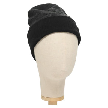 LOUIS VUITTON Knitted Fabrics Beanie Neopti Damier Hat Wool Black M77983 Auth SW875