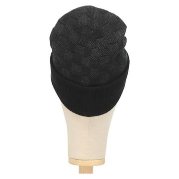 LOUIS VUITTON Knitted Fabrics Beanie Neopti Damier Hat Wool Black M77983 Auth SW875 - 0