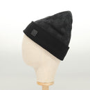 LOUIS VUITTON Knitted Fabrics Beanie Neopti Damier Hat Wool Black M77983 Auth SW875-3
