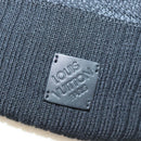 LOUIS VUITTON Knitted Fabrics Beanie Neopti Damier Hat Wool Black M77983 Auth SW875-6