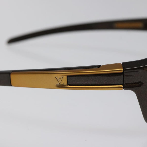 LOUIS VUITTON Sunglasses Plastic Brown Z0154E LV Auth SW876