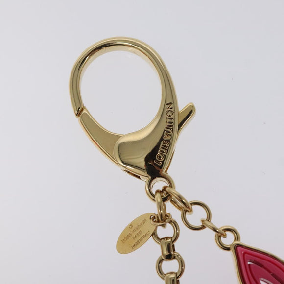 LOUIS VUITTON BijouxSac Knife Key Holder metal Gold Red M66913 LV Auth SW878V