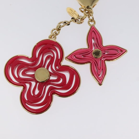 LOUIS VUITTON BijouxSac Knife Key Holder metal Gold Red M66913 LV Auth SW878V