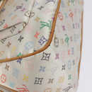 LOUIS VUITTON Monogram Multicolor Abelia Bag Satin White M92936 LV Auth sw895SAV-14