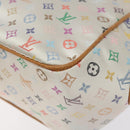 LOUIS VUITTON Monogram Multicolor Abelia Bag Satin White M92936 LV Auth sw895SAV-15