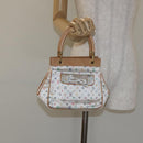 LOUIS VUITTON Monogram Multicolor Abelia Bag Satin White M92936 LV Auth sw895SAV-22