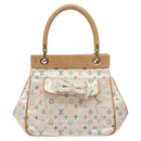 LOUIS VUITTON Monogram Multicolor Abelia Bag Satin White M92936 LV Auth sw895SAV-13