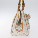 LOUIS VUITTON Monogram Multicolor Abelia Bag Satin White M92936 LV Auth sw895SAV-4