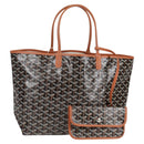 GOYARD Herringbone Saint Louis GM Tote Bag PVC Black Auth sw899SM-1