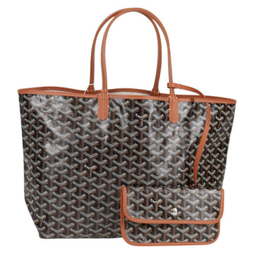 GOYARD Herringbone Saint Louis GM Tote Bag PVC Black Auth sw899SM