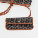 GOYARD Herringbone Saint Louis GM Tote Bag PVC Black Auth sw899SM-19